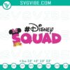 Disney Squad Minnie embroidery designs for group matching on Disney vacation.