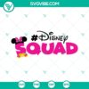 Disney Squad Minnie Mouse SVG Images featuring Disney Friends and Family characters, ideal for crafting projects.