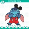 Custom Mickey Mouse machine embroidery design featuring Disney's Stitch character. Funny cartoon file for stitching projects.
