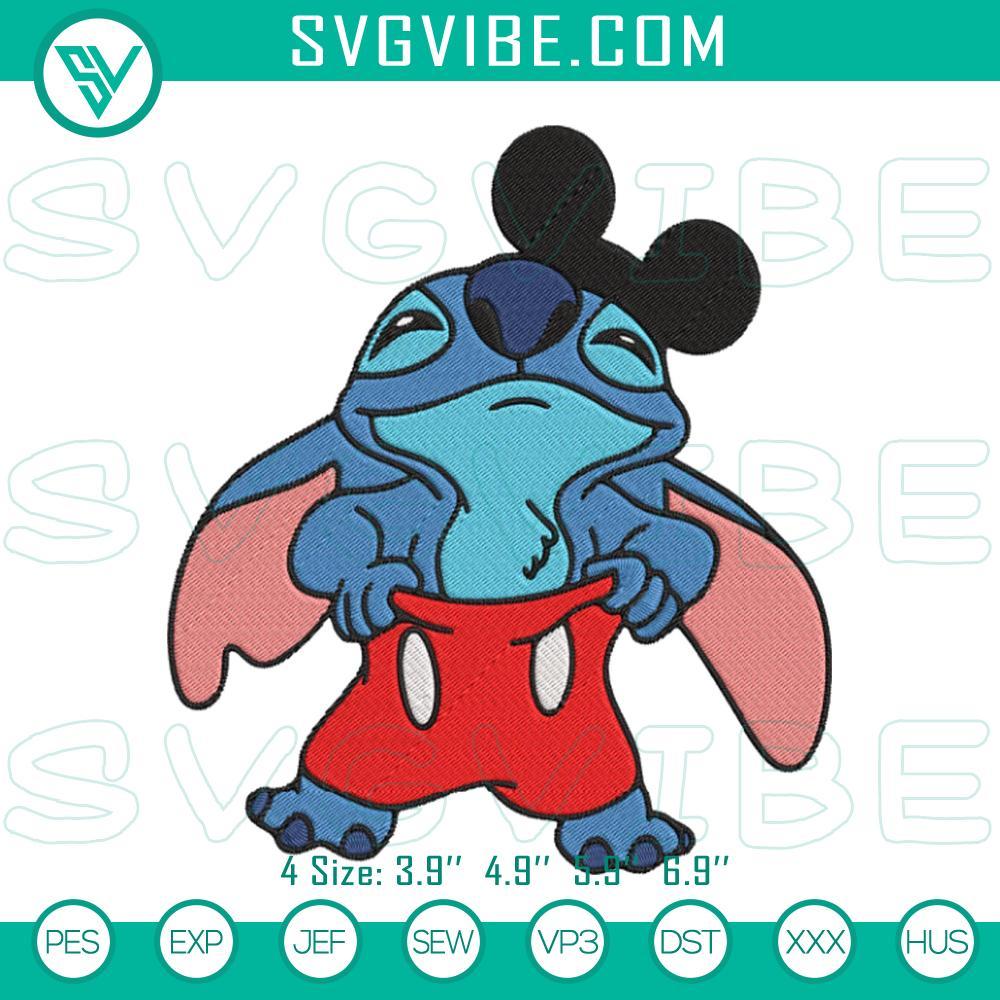 disney-stitch-custom-mickey-mouse-machine-embroidery-design-funny-disney-cartoon-embroidery-file-mockup.jpg Custom Mickey Mouse machine embroidery design featuring Disney's Stitch character. Funny cartoon file for stitching projects.
