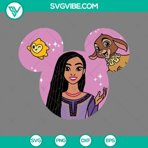 Disney Wish Asha Star And Valentino SVG Cut Files - Ideal for Cricut and Silhouette, featuring charming character designs for crafting.