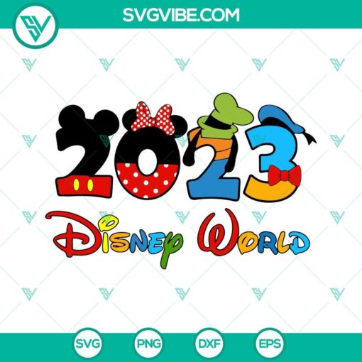 Disney World 2023 SVG File featuring Disney Family Trip SVG Images for Disneyworld 2023 vacation, ideal for crafting projects.