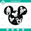 Mickey Mouse head ice cream SVG with various Disney snacks, perfect for crafting and creating Disney-themed projects.