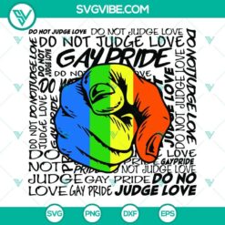 Do Not Judge Love SVG File, Gay Pride SVG Files, Rainbow Hand SVG Images, LGBT