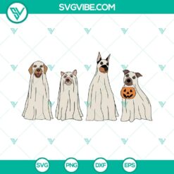 Spooky dog Halloween SVG images, perfect for Halloween crafts, featuring ghostly dog designs in this unique digital product.