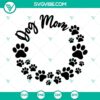 Dog Mom Christmas Wreath SVG file with PNG, DXF, and EPS cut files for holiday crafting projects. Perfect for dog lovers.
