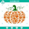 Dog paw pumpkin themed Halloween SVG images for crafts, including paw print designs for dogs. Great for DIY projects.