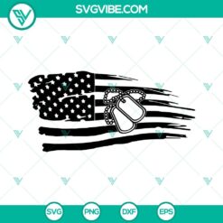 Dog Tag American Flag SVG Files, Soldier SVG Download, Military SVG Images