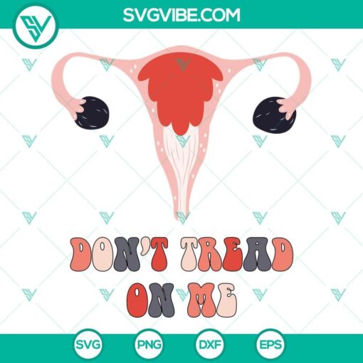 Don't Tread On Me floral uterus svg design featuring a unique, empowering concept for digital use.