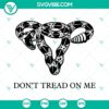 Pro Choice snake uterus SVG file with "Don’t Tread On Me" design. Ideal for women's rights activists.