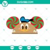 Disney Christmas SVG files featuring Donald Duck gingerbread hat ears design in PNG DXF EPS formats.