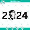 Trump 2024 silhouette design in SVG, PNG, DXF, and EPS formats for digital download.