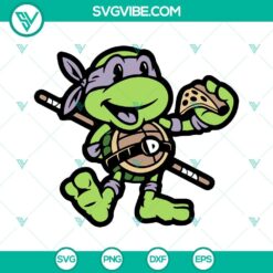 Donatello Ninja Turtle Pizza SVG Download with TMNT Leonardo SVG File in PNG, DXF, and EPS formats for crafting projects.
