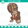 Donkey Kong Monkey embroidery file with classic arcade design, great for retro gaming enthusiasts.