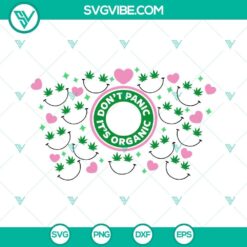Organic Starbucks cup wrap SVG design with weed stoner 420 theme. Great for personalized cups.