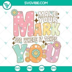 Dot Day Make Your Mark SVG with colorful dots design for crafting projects in SVG, PNG, and DXF formats.