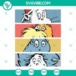 Dr Seuss Characters SVG Files, Dr Seuss Day SVG Image, The Cat In The Hat SVG Image