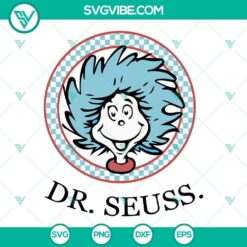 Dr Seuss Checkered Cat In The Hat SVG for Read Across America celebration. Black and white design with iconic hat and stripes.
