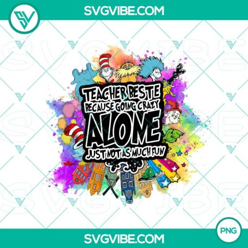 Colorful Dr. Seuss PNG with Teacher Beste, Cat in the Hat design for fun educational projects with PNG file format.