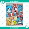 Dr Seuss Day PNG file with various Dr Seuss characters for sublimation printing and downloads. Great for Dr Seuss themed designs.
