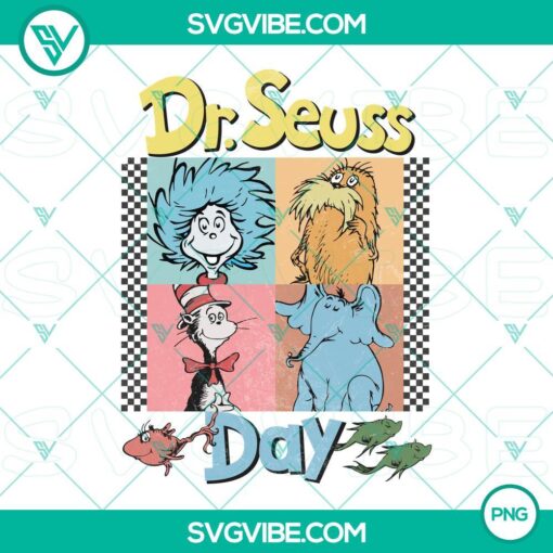 Colorful and vibrant Dr. Seuss Day, Read Across America, and Dr. Seuss themed PNG images for graphic design projects and celebrations.