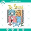 Dr Seuss themed SVG files for National Reading Day celebration. Downloadable design for Reading enthusiasts.