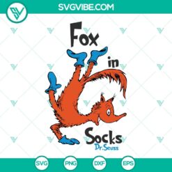 Dr Seuss Fox In Socks SVG Images, Dr Seuss Fox Handstand SVG File, Dr Seuss Day SVG File