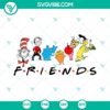 Dr Seuss Friends SVG image with The Cat in the Hat and Cindy Lou Who, ideal for SVG download.