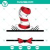Customizable Dr Seuss hat SVG with personalized name feature, Cat In The Hat design perfect for crafts and projects.