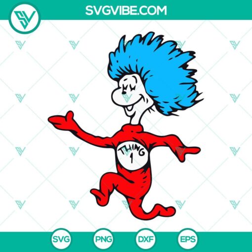 Dr Seuss SVG Files Bundle, The Cat In The Hat SVG File, Thing One And Thing 1