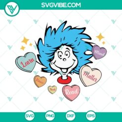 Dr Seuss Thing SVG featuring Learn Read Know design for conversation, ideal for crafts and digital projects.