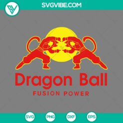 Dragon Ball Fusion Power SVG Images, Dragon Ball Red Bull SVG Files PNG EPS DXF File