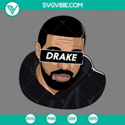 Drake rapper clipart SVG files featuring Drake, PNG, EPS, and DXF formats for digital use.