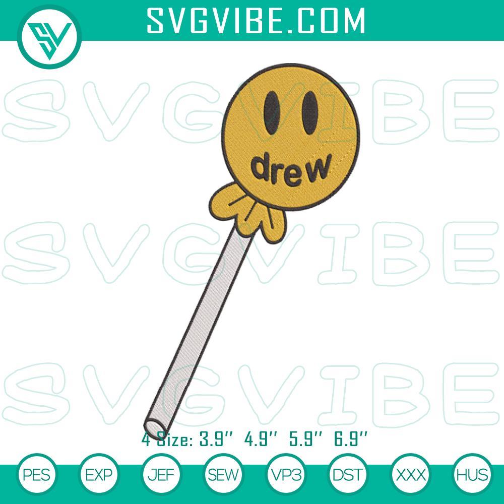 Drew House Lollipop Machine Embroidery Design Download Drew House lollipop machine embroidery designs, adorable lollipop pattern download for crafting projects.