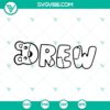 Drew SVG file bundle with Drew House and Justin Bieber designs, downloadable in PNG, DXF, EPS formats for crafting.