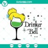 DrinkerBell SVG file with Tinkerbell and wine glass design, perfect for Disney drinking parties.