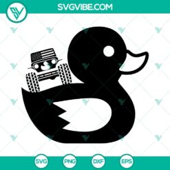 Offroad Duck SVG design with 4x4 car and wave patterns, perfect for digital downloads.