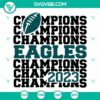 Eagles 2023 Champions SVG Images for Super Bowl 2023, Eagles SVG Download, Philadelphia Eagles logo in vector format.