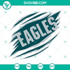 Philadelphia Eagles SVG design for football fans. Download Eagles Ripped SVG featuring a fierce eagle illustration. Perfect for digital projects.