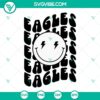 Eagles football SVG smiling face design, SVG download for Eagles fans, football enthusiasts.