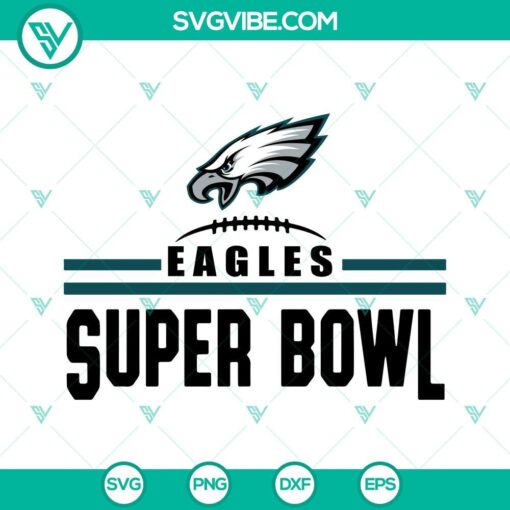 Eagles Super Bowl 2023 SVG files for football team, SVG download for Super Bowl, themed design.