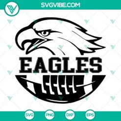 Eagles Football SVG logo with Philadelphia Eagles theme in PNG and DXF format for digital use.