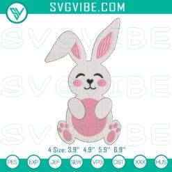 Easter Bunny rabbit machine embroidery design file, perfect for Easter crafts.