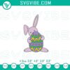 Easter bunny with egg embroidery design for festive holiday, perfect for digital embroidery projects.
