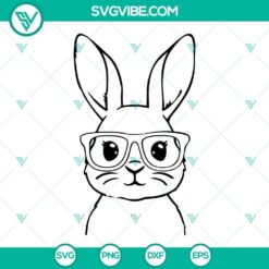 Easter Bunny With Glasses SVG Download Bundle, Bunny With Leopard Glasses 4