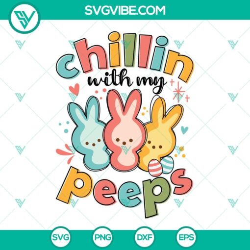 Easter-themed SVG files featuring cute Peeps design, perfect for festive crafting projects.