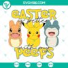 Easter Pikachu dressed as a bunny with Peeps, Pokemon SVG design for festivities.