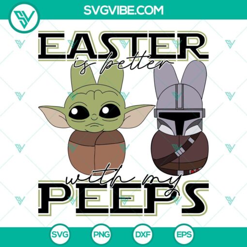 Easter Peeps Star Wars SVG download with Boba Fett and Baby, perfect for themed crafts and decorations.