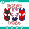Easter Peeps and Spider Man Bunny SVG design for download with colorful and fun holiday elements.
