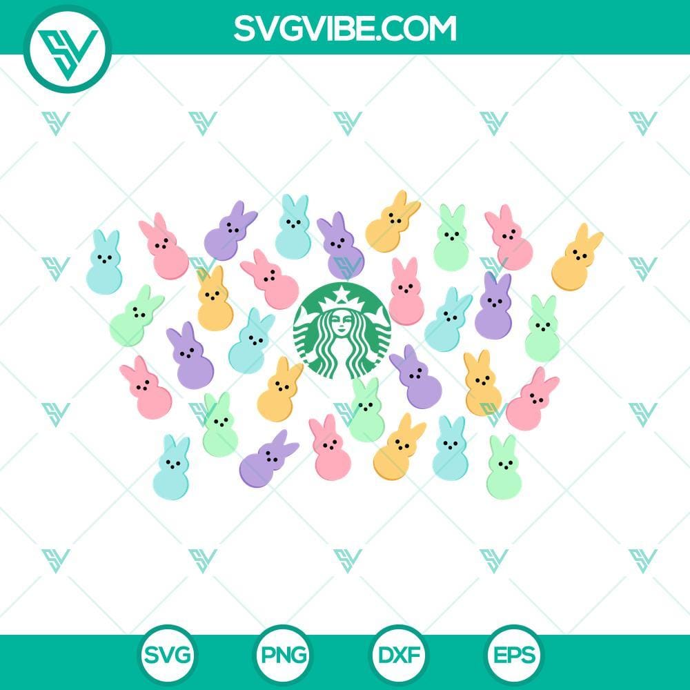 easter-peeps-candy-starbucks-cup-wrap-svg-cute-easter-svg-24oz-venti-cold-cup-full-wrap-svg-png-dxf-eps-files-2-mockup.jpg Easter Peeps candy Starbucks cup wrap SVG images for cute Easter designs, downloadable for 24oz cups.